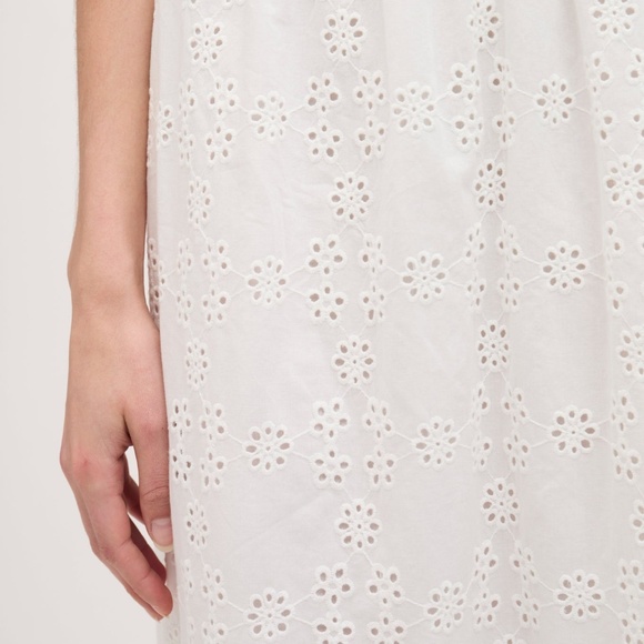 Hill House Home Dottie Nap Dress 100% Cotton White Eyelet NWT $195 - Picture 4 of 11